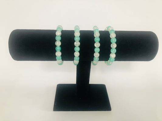 Teal Glass Bead Bracelet