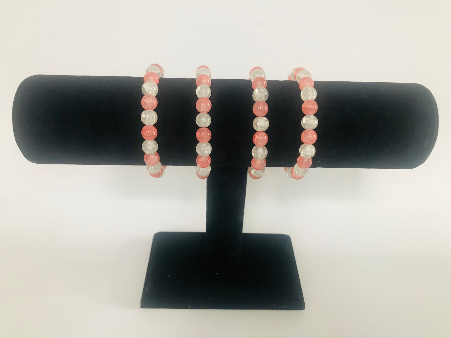 Pink Glass Bead Bracelet