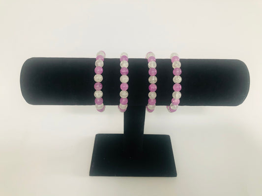 Light Purple Glass Bead Bracelet