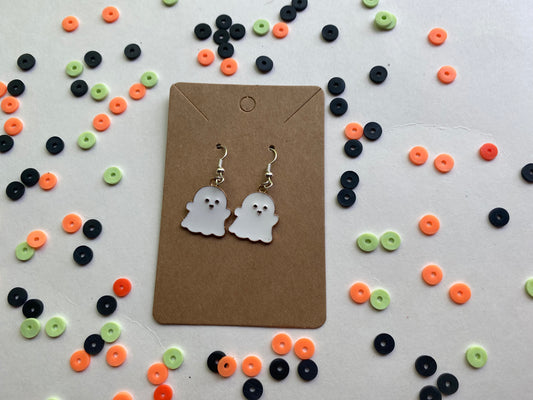 Cute white ghost earrings