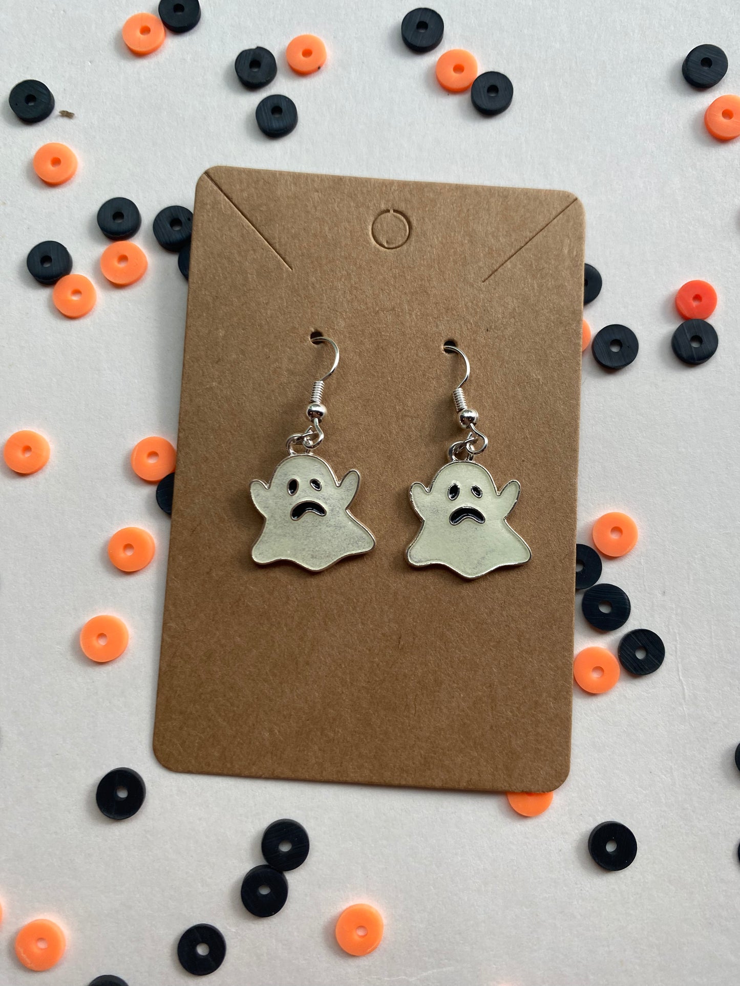 Glow in the dark ghost earrings