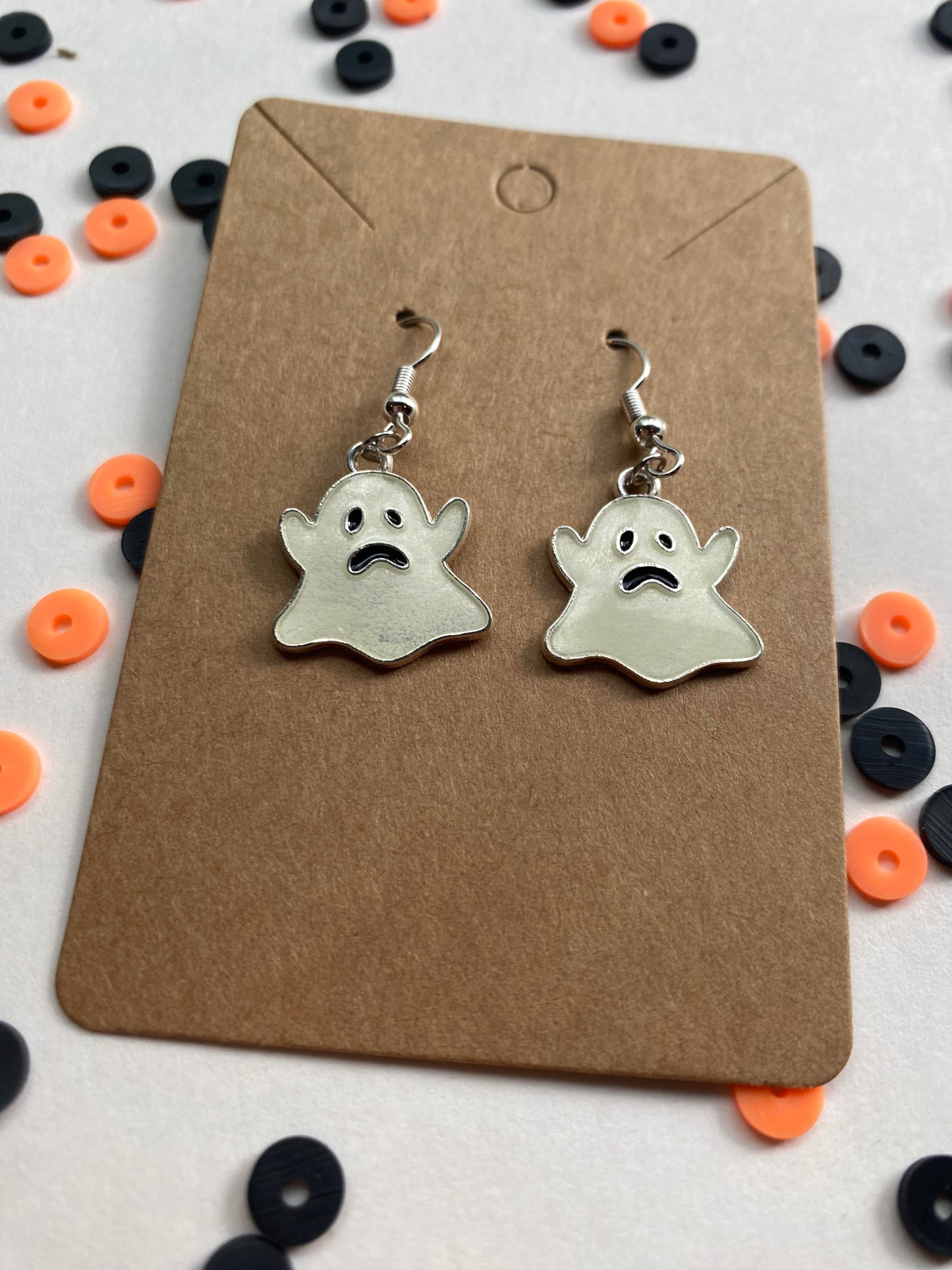 Glow in the dark ghost earrings